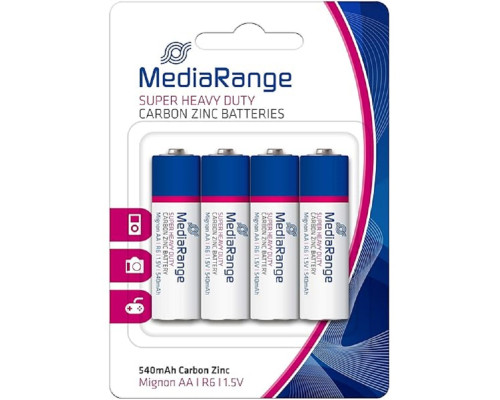 Батарейка AA, Carbon-Zinc, MediaRanger, 4шт.MRBAT144 (12/144) Батарейка AA, Carbon-Zinc, MediaRanger, 4шт.MRBAT144 (12/144)