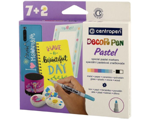 Set markere Centropen "Decor Pen Pastel 2738" 7+2 (5) Set markere Centropen "Decor Pen Pastel 2738" 7+2 (5)