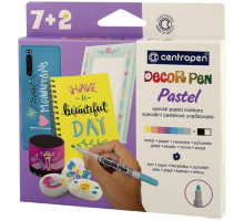 Set markere Centropen "Decor Pen Pastel 2738" 7+2 (5)
