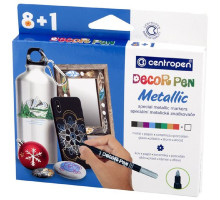 Набор маркеров Centropen "Decor Pen Metallic 2737" 8+1 (5)