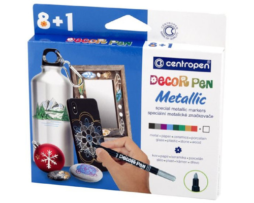 Set markere Centropen "Decor Pen Metallic 2737" 8+1 (5) Set markere Centropen "Decor Pen Metallic 2737" 8+1 (5)