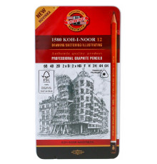 Set creioane simple 1582-FSC triunghiulare 6B-6H