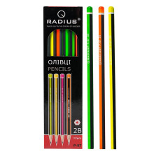 31540 Creion de grafit 2B, fara radiera, neascutit, Radius P-97 (12/360)