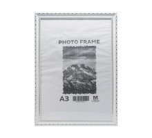 Rama foto A3 alb cu ornament argintiu 24mm F2409-2 CM*2217