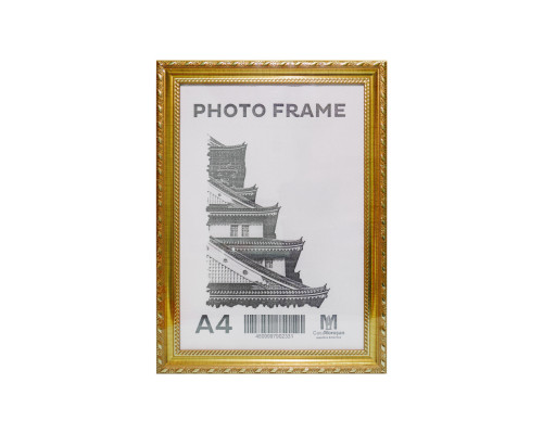 Rama foto A4 cu suport auriu cu ornament, 24mm F2409-3 CM*2331 Rama foto A4 cu suport auriu cu ornament, 24mm F2409-3 CM*2331