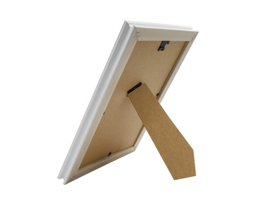 Rama foto A5 15*20 cu suport alba cu ornament argintiu, 24mm F2409-2 CM*2417