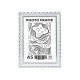 Rama foto A5 15*20 cu suport alba cu ornament argintiu, 24mm F2409-2 CM*2417