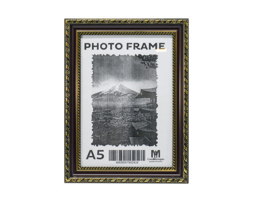 Фоторамка A5 15*20 черная с золотым узором, 24мм F2409-1 CM*2424