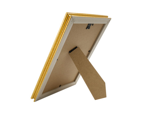 Фоторамка A5 15*20 c ножкой-подставкой золотая с узором, 24мм F2409-3 CM*2431