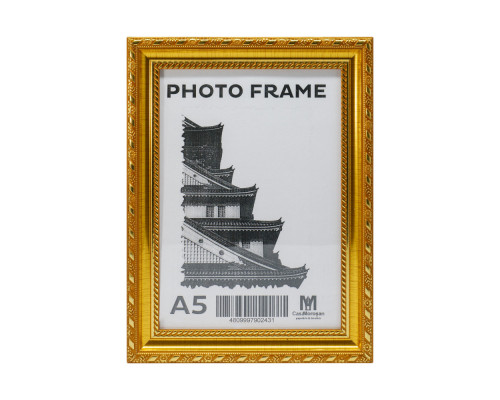 Rama foto A5 15*20 cu suport auriu cu ornament, 24mm F2409-3 CM*2431 Rama foto A5 15*20 cu suport auriu cu ornament, 24mm F2409-3 CM*2431