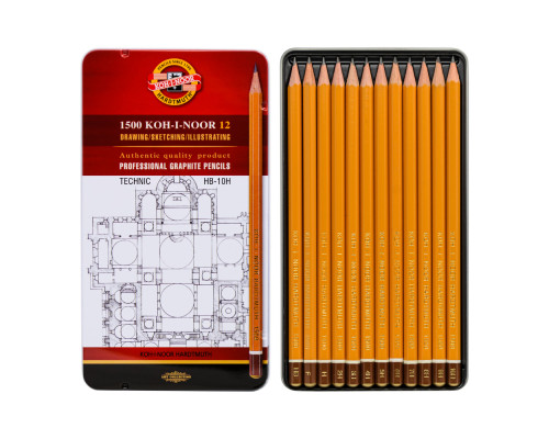 Набор простых карандашей 1502/I Tehnic HB-10H