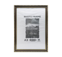 Фоторамка A3 черная с золотым узором 24мм F2409-1 CM*2224