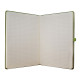 Carnet А5 120foi, matem., cu elastic, piele eco, verde, 9255