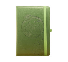 Carnet А5 120foi, matem., cu elastic, piele eco, verde, 9255