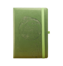 Carnet А5 120foi, matem., cu elastic, piele eco, verde, 9255