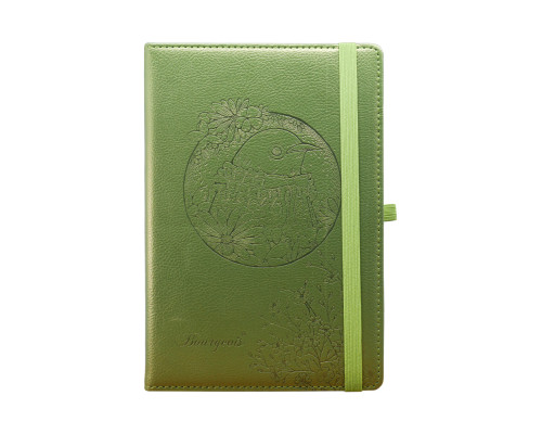 Carnet А5 120foi, matem., cu elastic, piele eco, verde, 9255