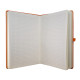 Carnet А5 120foi, matem., cu elastic, piele eco, oranj, 9256