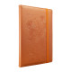 Carnet А5 120foi, matem., cu elastic, piele eco, oranj, 9256