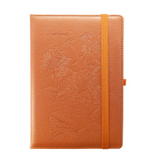 Carnet А5 120foi, matem., cu elastic, piele eco, oranj, 9256