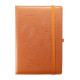 Carnet А5 120foi, matem., cu elastic, piele eco, oranj, 9256