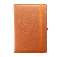 Carnet А5 120foi, matem., cu elastic, piele eco, oranj, 9256