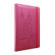 Carnet А5 120foi, matem., cu elastic, piele eco, bordo, 9254