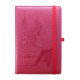 Carnet А5 120foi, matem., cu elastic, piele eco, bordo, 9254