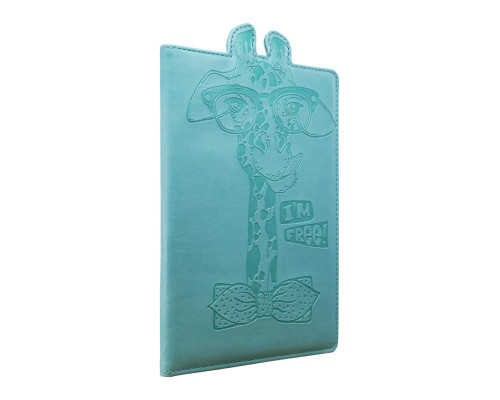 Carnet p/u copii А5 80foi, fară liniatură, piele eco, turcuaz, 9325