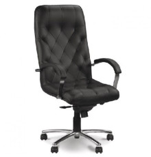 Fotoliu din piele naturala,Cuba Steel Chrome LE-A