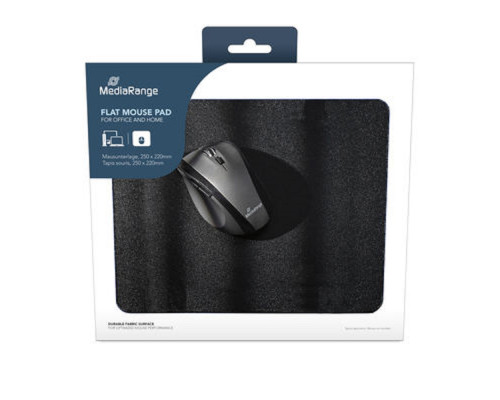Mouse pad black MediaRange, 250 x 220 x 3mm, MROS253 Mouse pad black MediaRange, 250 x 220 x 3mm, MROS253