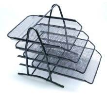 Tava p-u documente metal 4 sectii orizontal, negru, (12)