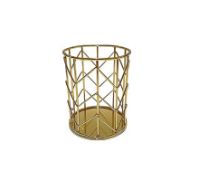 Pahar pentru pixuri, metal, rotund, auriu S11-3 (100)