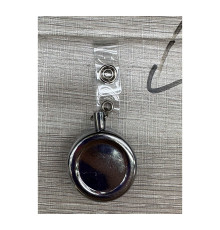 61157 Клип-рулетка для бэйджа, металлическая