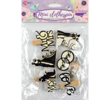 Set de clame decorative "MrsiMrs", 3,5cm, 6buc. Santi 742138