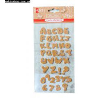 Пробковый стикер, "Буквы и цифры" 38шт./уп Santi 740852