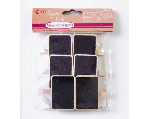 Set de clame decorative "Placute-2", 4,5cm, 6buc. Santi 740733