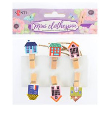 Set de clame decorative "Sweet home", 3,5cm, 6buc. Santi 742144