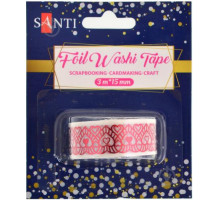 Panglica de hartie cu lipici si folie "Cu drag" rosu, 3м Santi 742378