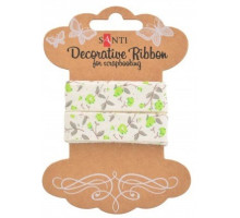 Хлопчатобумажная лента с рисунком "Цветы Сицилии", 2м, Santi 741312