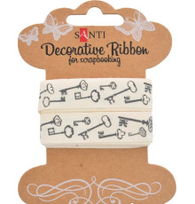 Panglica din bumbac cu desen „Cheile”, 2m, Santi 741324