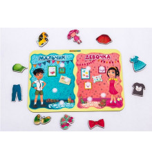 68441 Игра развивающая "Сортер. Какая разница? Мальчик-девочка" Woodlandtoys*117207