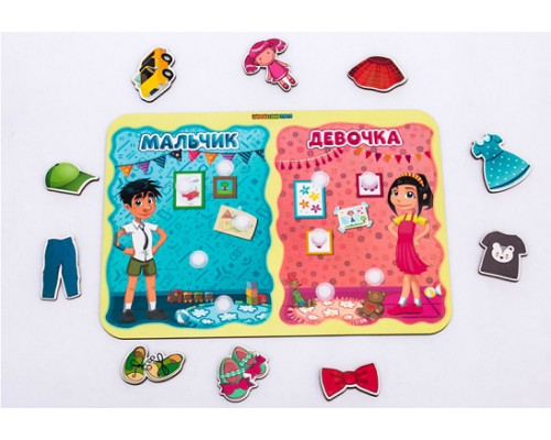 68441 Игра развивающая "Сортер. Какая разница? Мальчик-девочка" Woodlandtoys*'117207