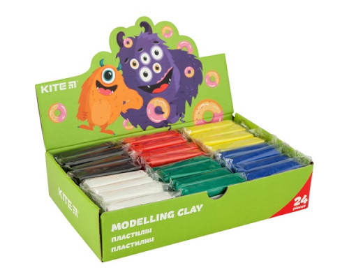 Set plastelina cerata 24buc.(6culori/ 50gr) "Jolliers" Kite K20-088 (1/6) Set plastelina cerata 24buc.(6culori/ 50gr) "Jolliers" Kite K20-088 (1/6)