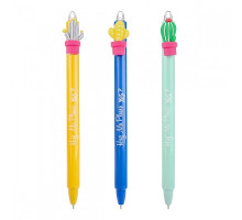 Ручка шариковая "Cactus garden" автоматическая, 0,7мм, синяя, YES 412008 (36/1296