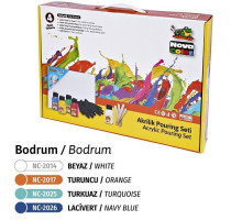 Set p/u creatie "Bodrum" panza 25x35сm, 5 vopsele acrilice NC-2504 (12)