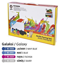 Набор для творчества "Galaxy" холст 25х35см, 5 акриловые заливки NC-2520 (12)