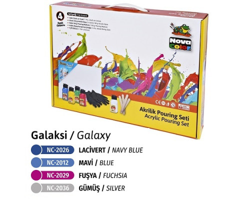 68642 Set p/u creatie "Galaxy" panza 25x35сm, 5 vopsele acrilice NC-2520 (12)