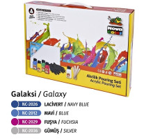 Set p/u creatie "Galaxy" panza 25x35сm, 5 vopsele acrilice NC-2520 (12)