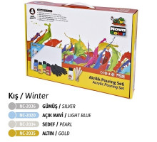 Set p/u creatie "Winter" panza 25x35сm, 5 vopsele acrilice NC-2521 (12)