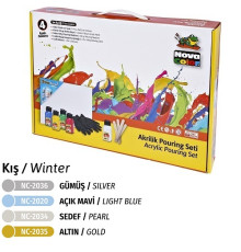Set p/u creatie "Winter" panza 25x35сm, 5 vopsele acrilice NC-2521 (12)